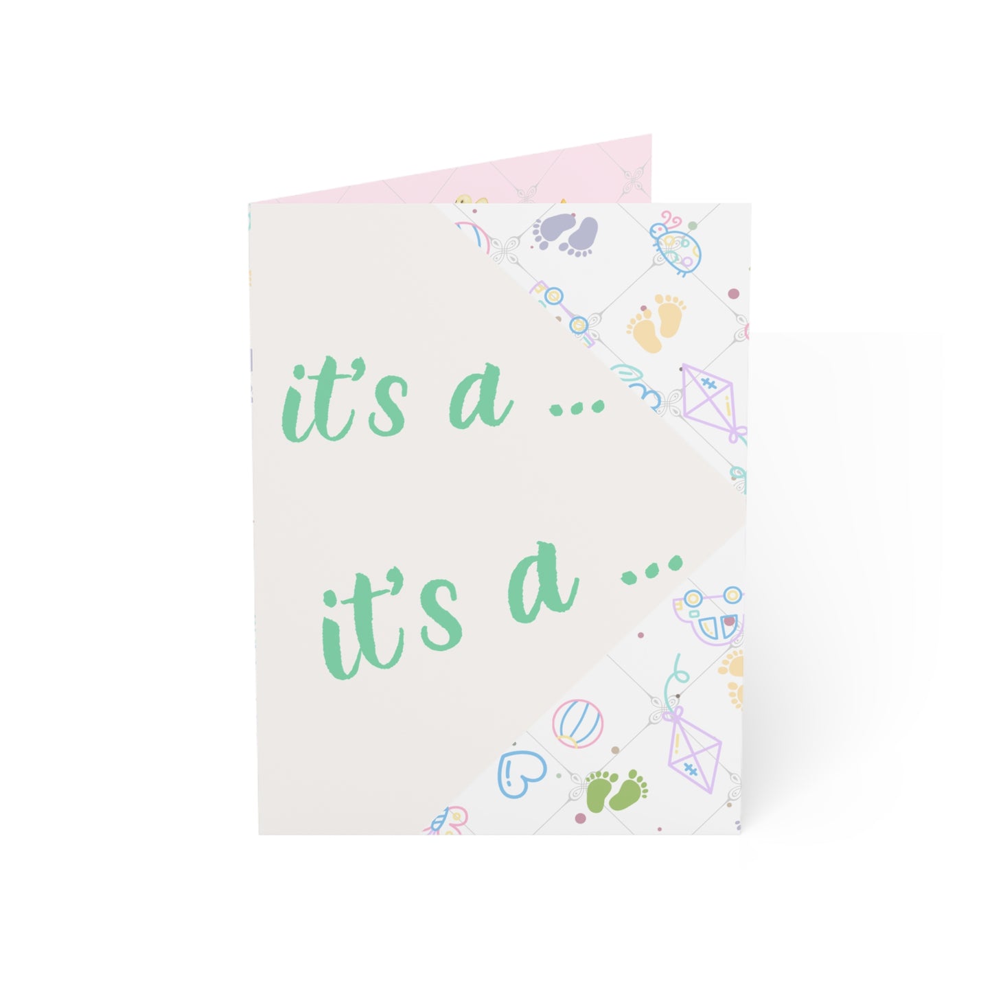 Surprise, It’s a Girl | Reveal Gender Cards | Greeting Cards (1, 10 pcs)