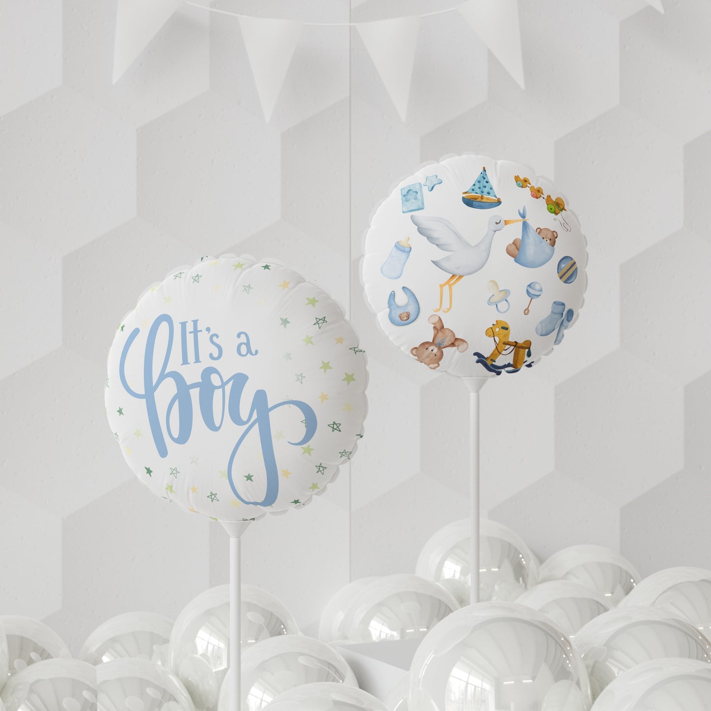 It’s a Boy | New Arrival Balloon (Round and Heart-shaped), Air Only 11"