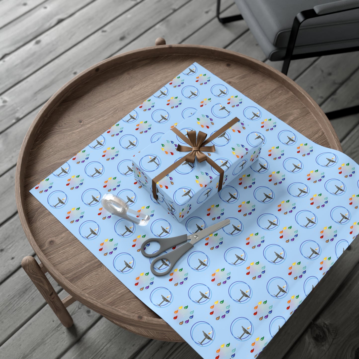 Flaming Chalice (Blue) | 8 ways | Gift Wrap Papers