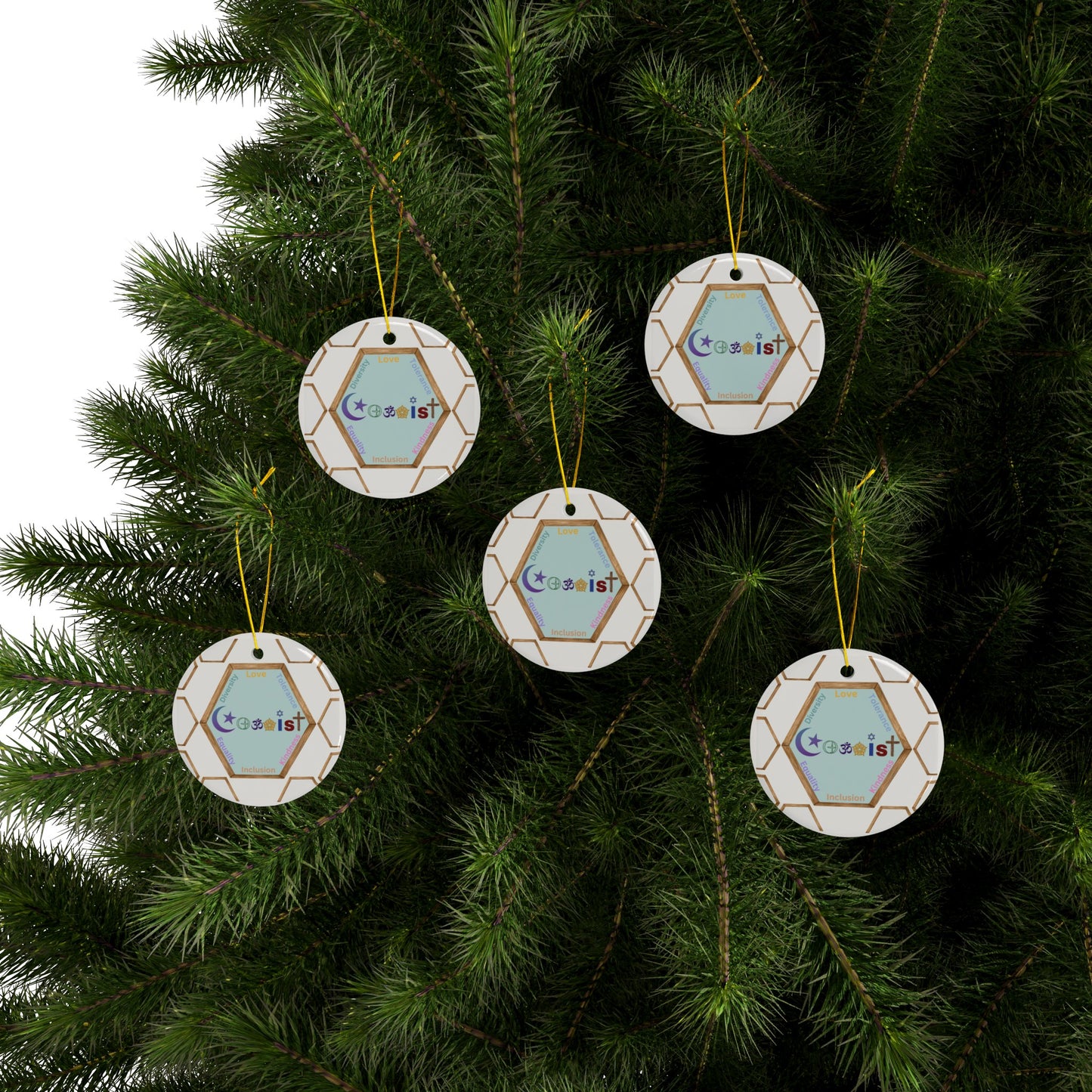 Coexist | Heirloom Ceramic Ornaments (1pc, 3pcs, 5pcs, 10pcs)