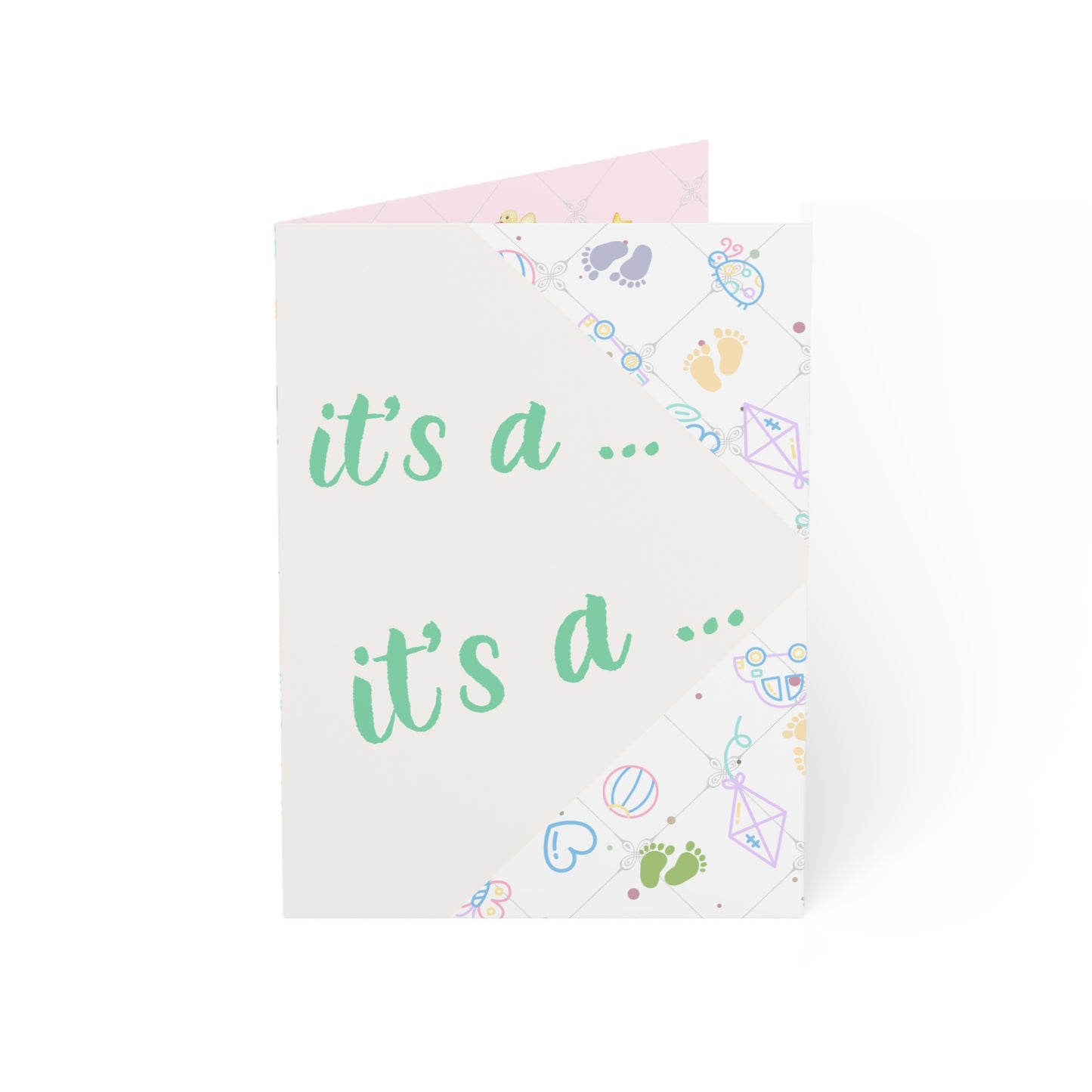 Surprise, It’s a Girl | Reveal Gender Cards | Greeting Cards (1, 10 pcs)