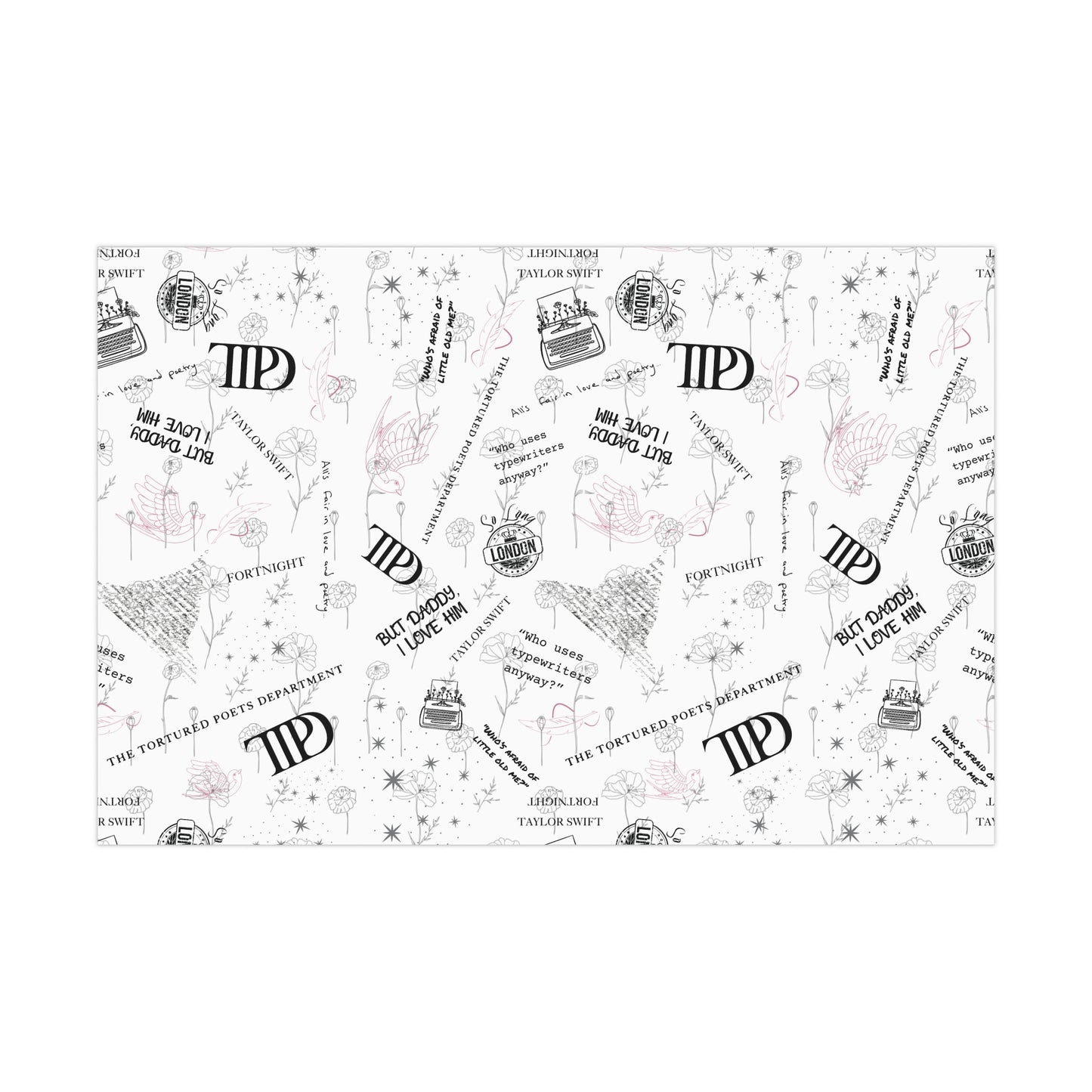 Tortured Poets | Silver | Wrapping Papers