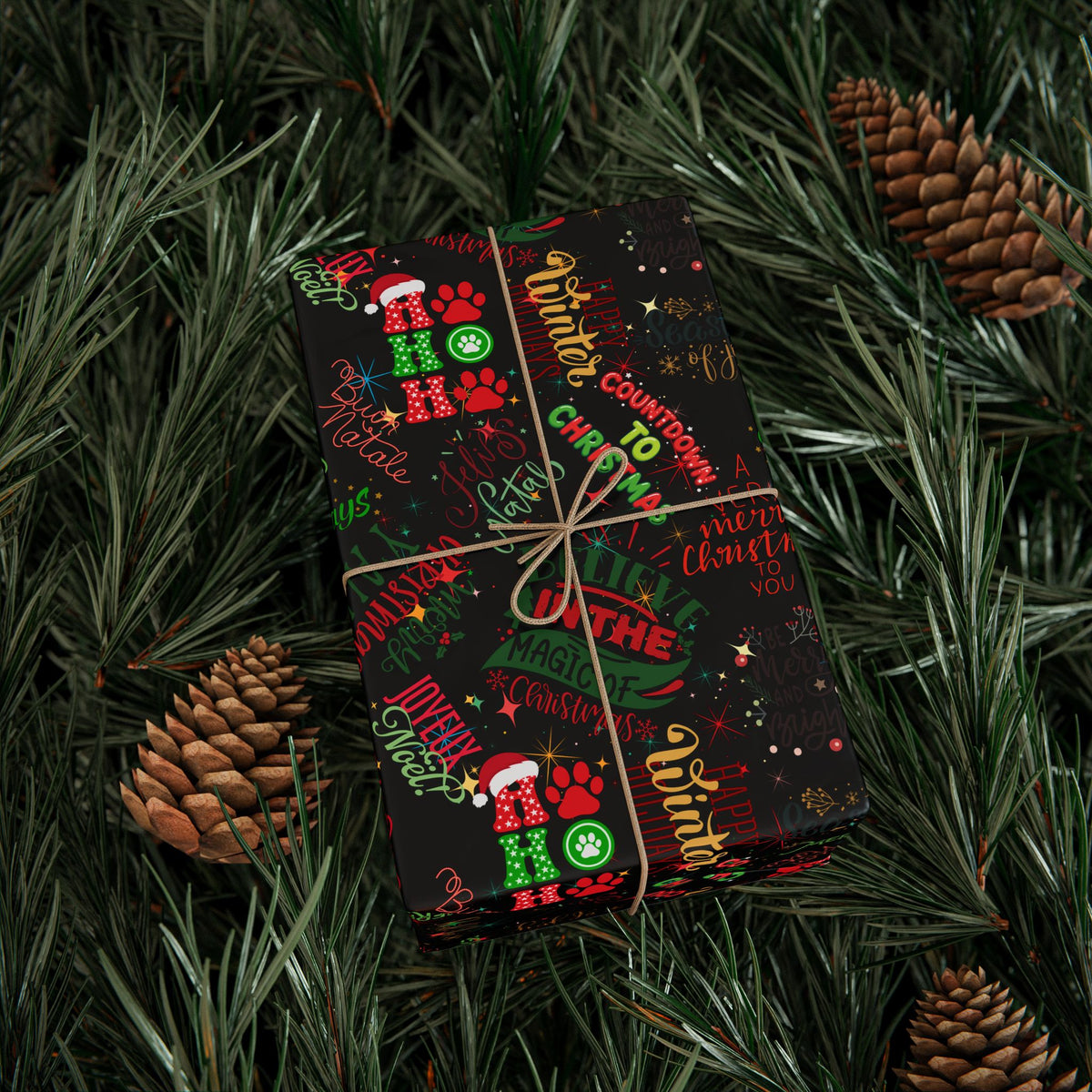Holiday Quotes Gift Wrap | Magic of the Season | Christmas Wrapping Paper