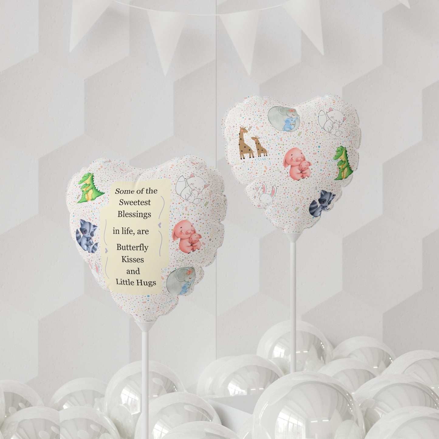 Little Hugs Balloon (Round and Heart-shaped), Air Only 11"