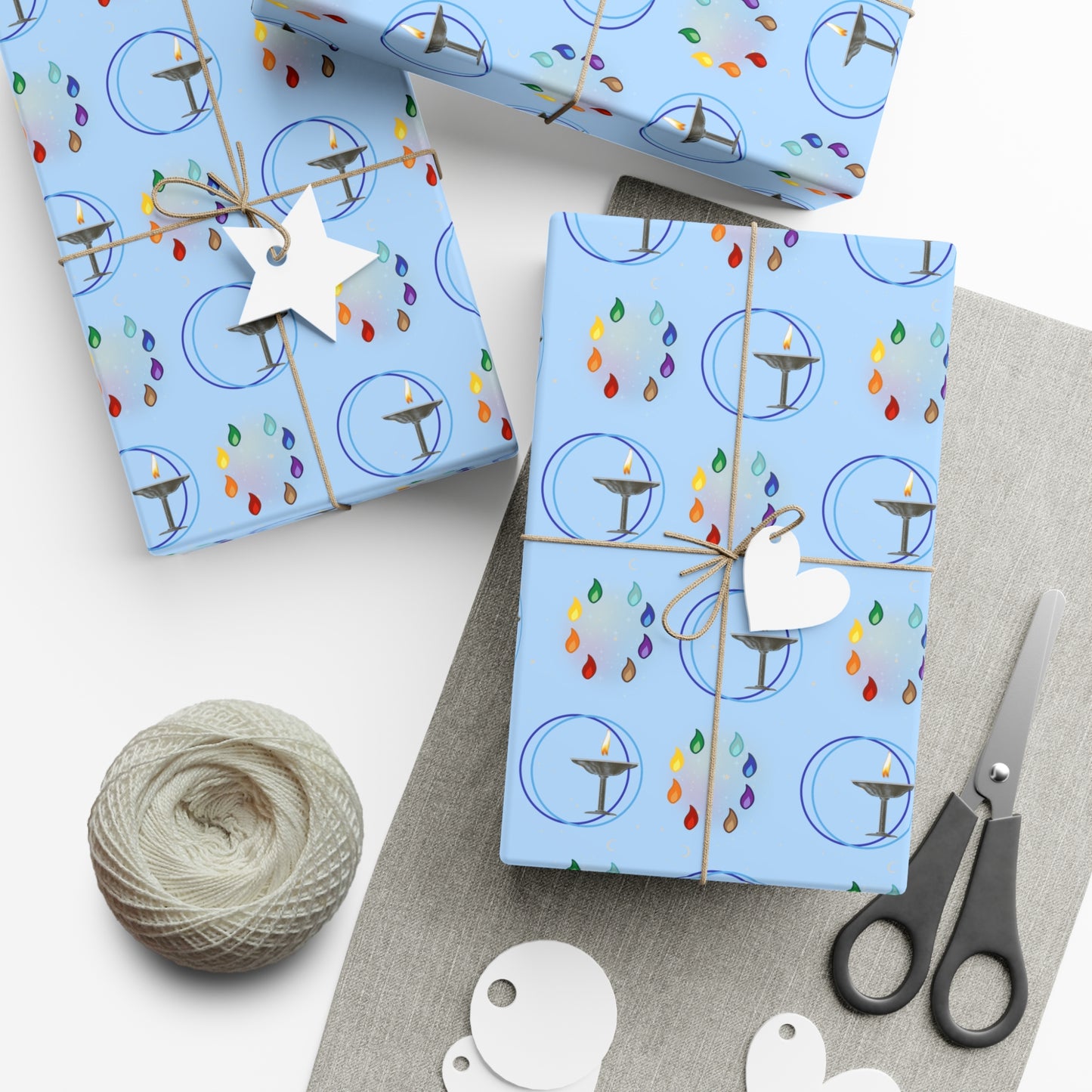 Flaming Chalice (Blue) | 8 ways | Gift Wrap Papers
