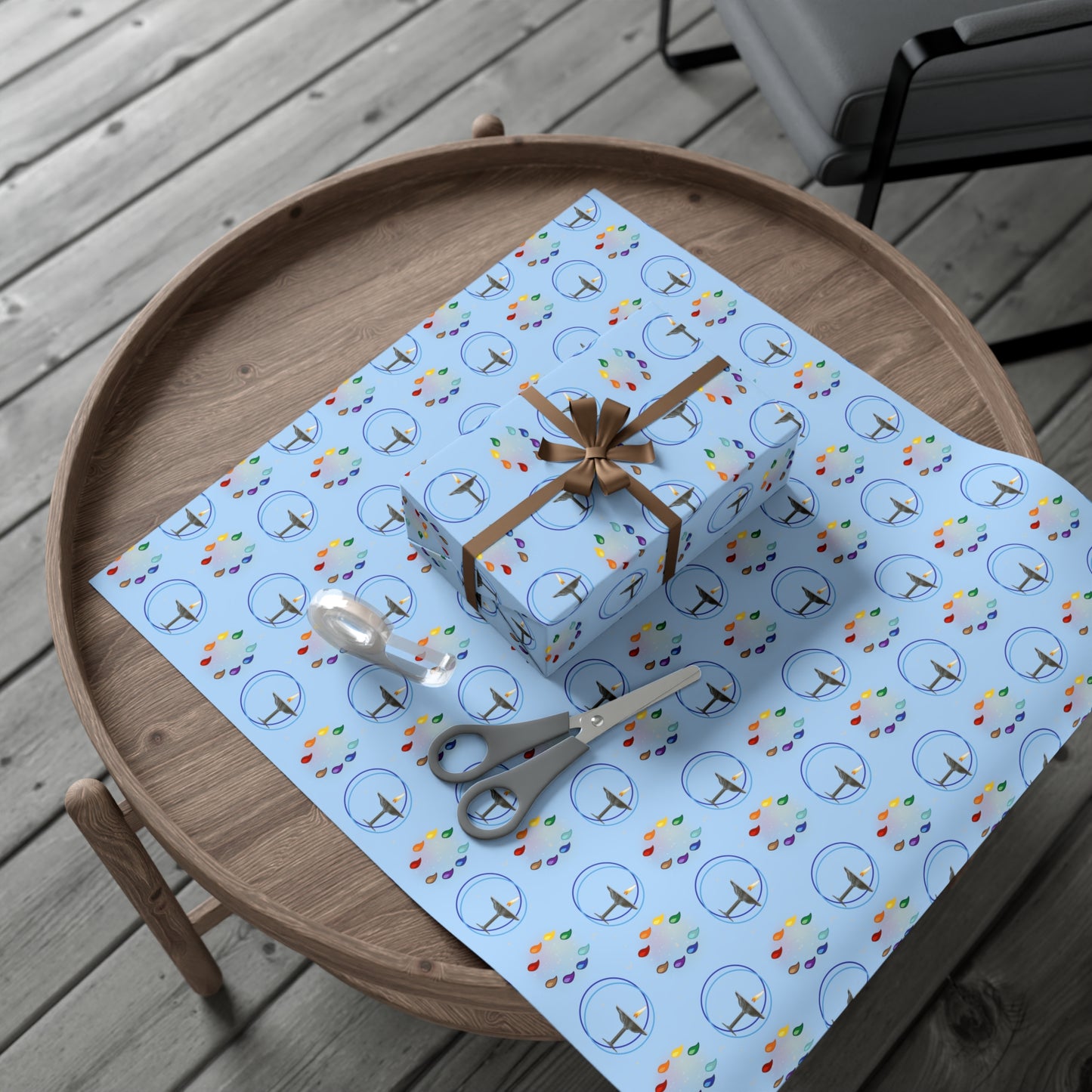 Flaming Chalice (Blue) | 8 ways | Gift Wrap Papers