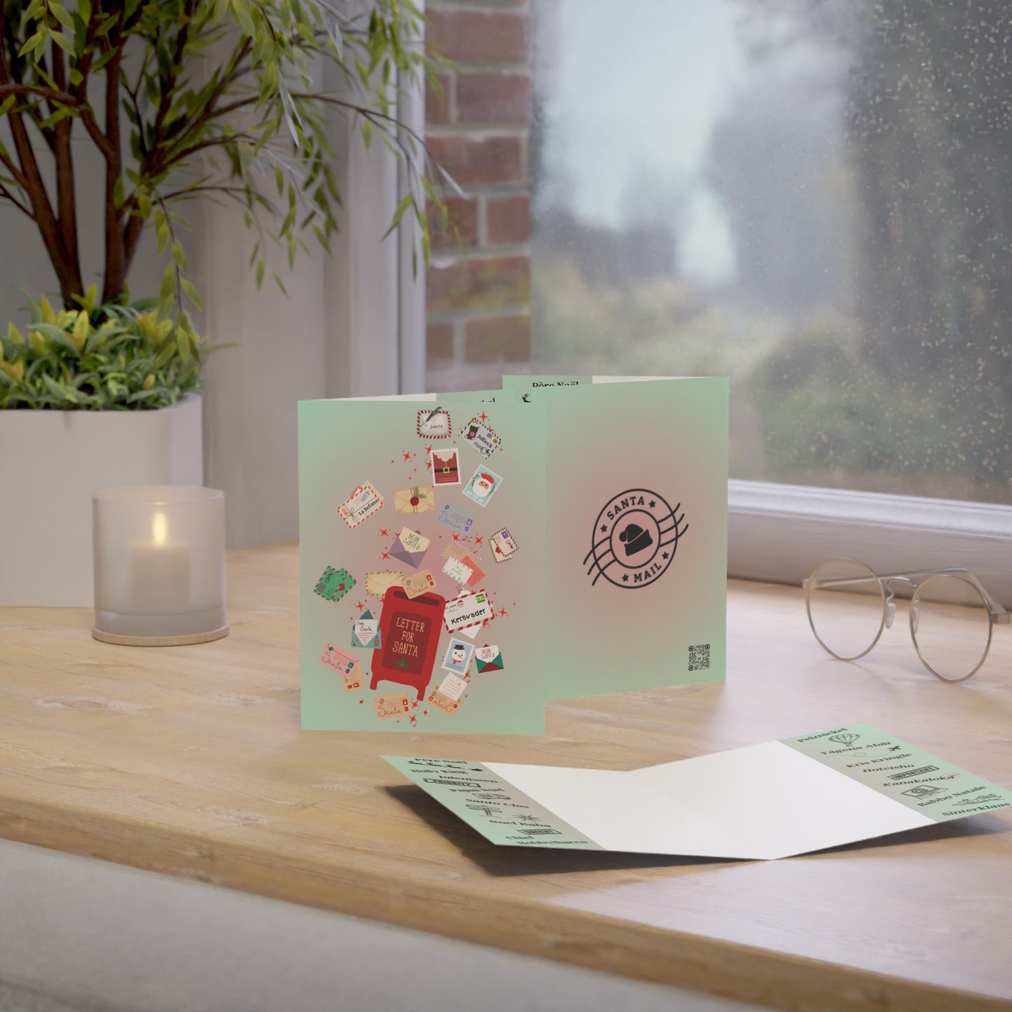 Letters to Santa | Santas of the World | Blank Cards (1, 10 pcs)