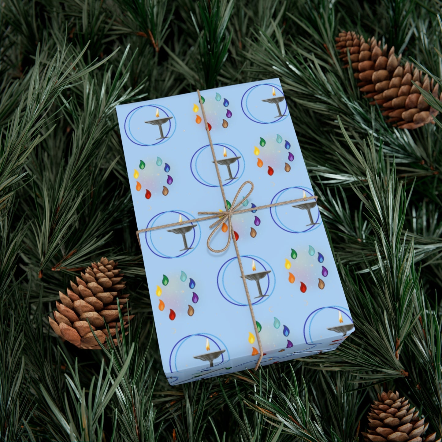 Flaming Chalice (Blue) | 8 ways | Gift Wrap Papers