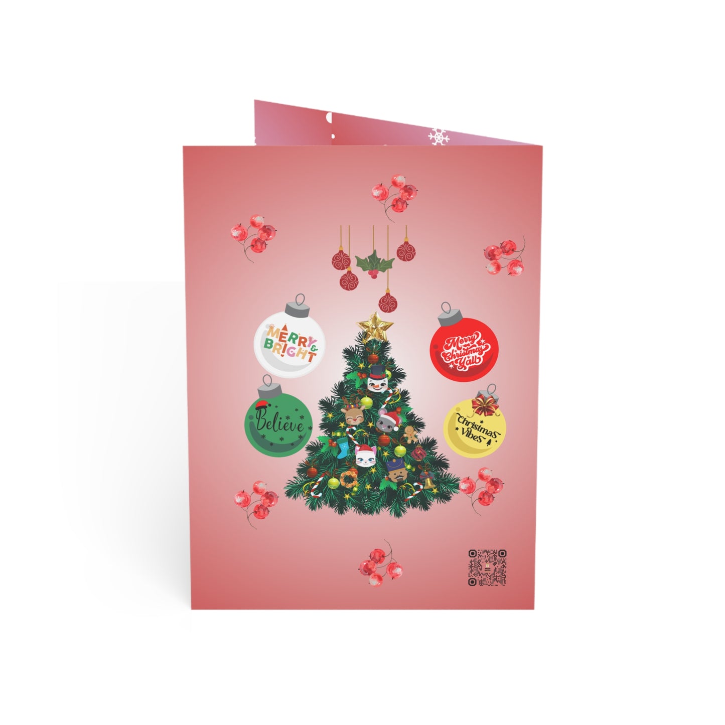 Santa & Family Holiday Cheer | Better Together | Blank Holiday Cards (1, 10 pcs)
