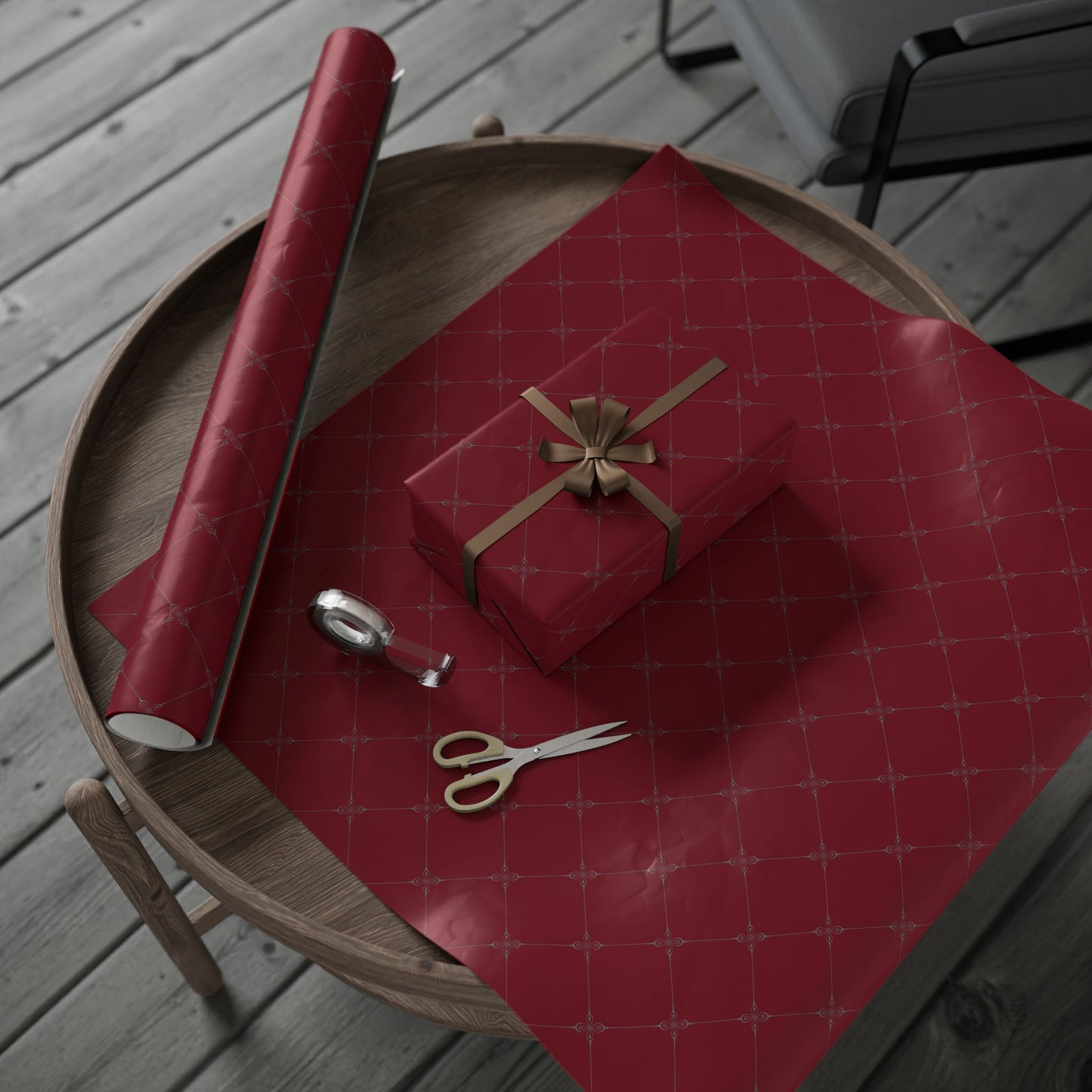 Lattice Red Wrapping Paper | Simply Elegance Gift Wrap