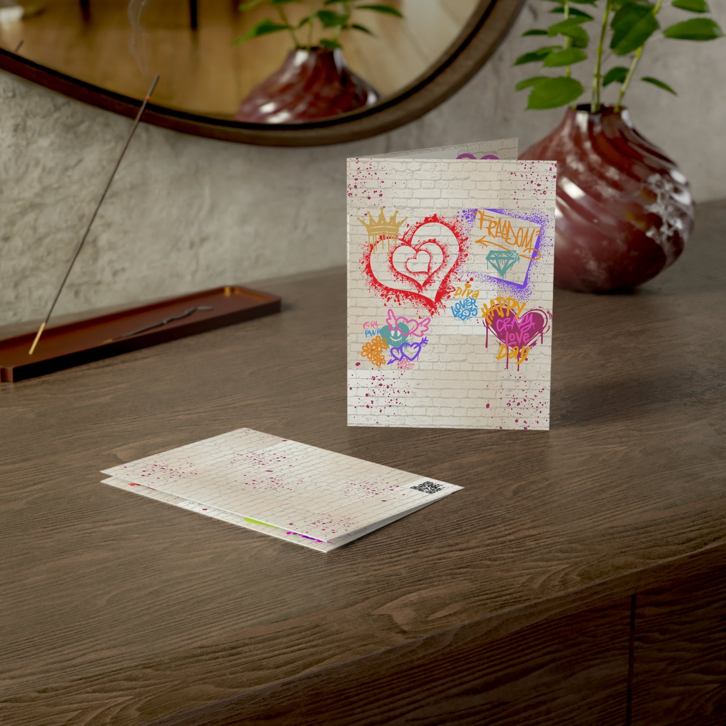 Love Graffiti Greeting Cards — Love Art Notes (1/10pcs)