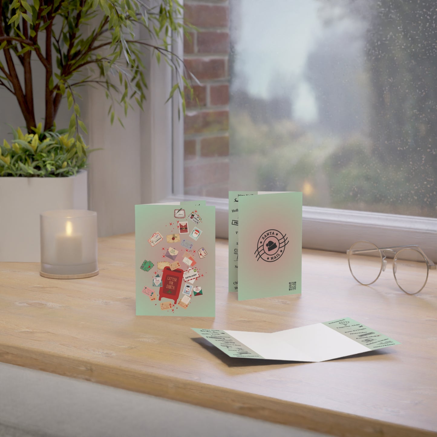 Letters to Santa | Santas of the World | Blank Cards (1, 10 pcs)