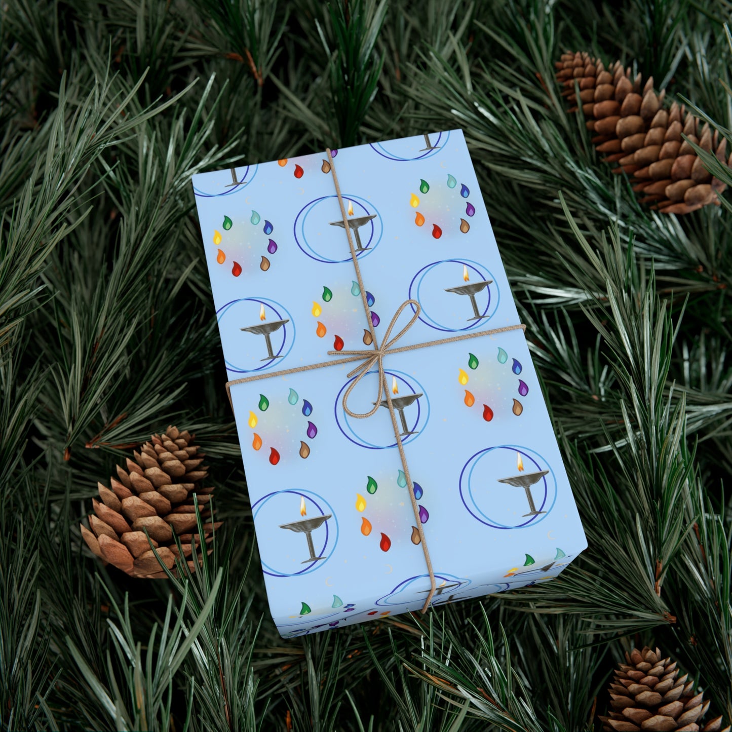 Flaming Chalice (Blue) | 8 ways | Gift Wrap Papers