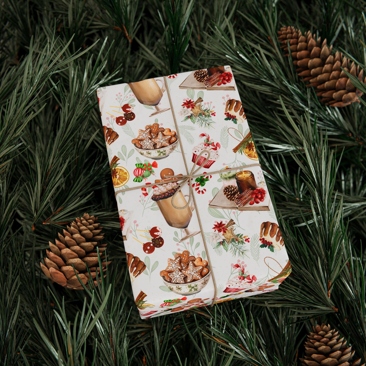 Sweet Holidays | Sugar and Spice of the Season | Festive Patterns Wrapping Paper