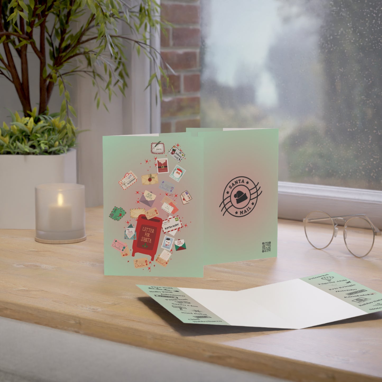 Letters to Santa | Santas of the World | Blank Cards (1, 10 pcs)