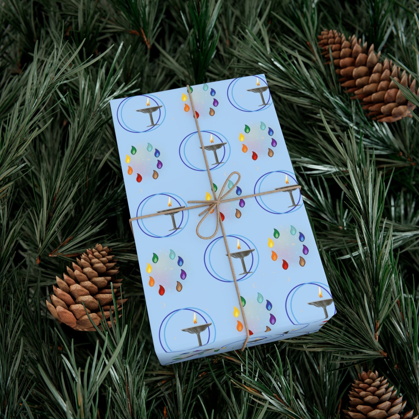 Flaming Chalice (Blue) | 8 ways | Gift Wrap Papers