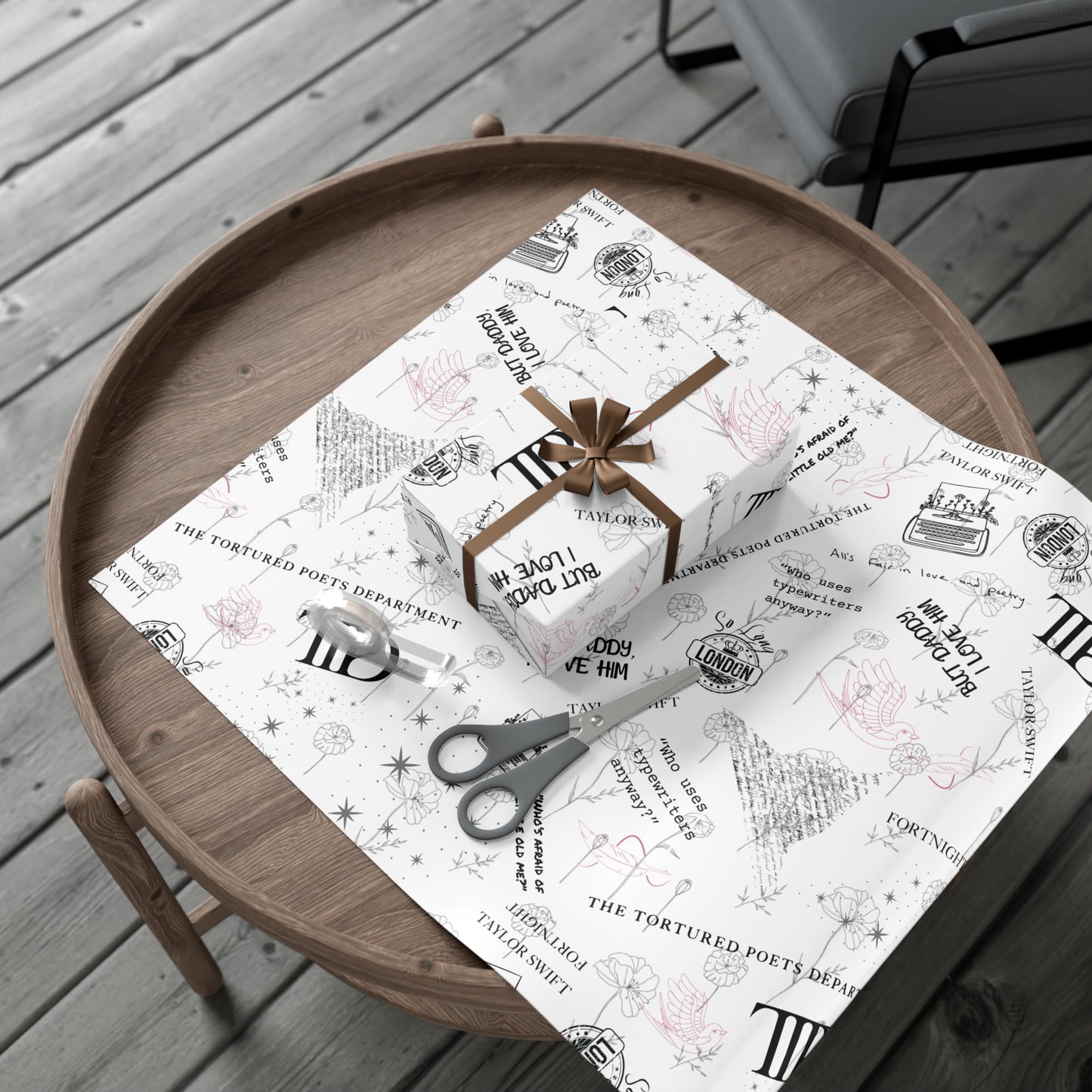 Tortured Poets | Silver | Wrapping Papers