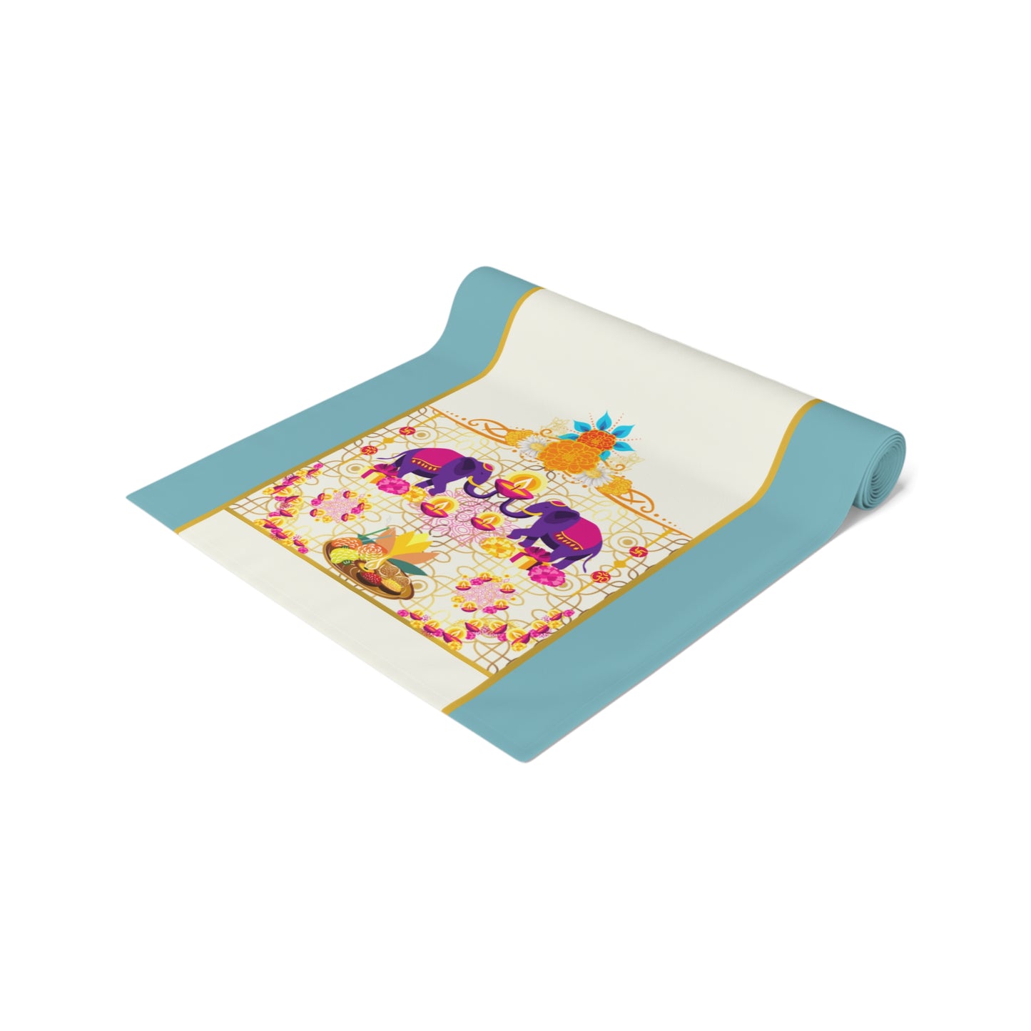 Enjoyed Feast | Hindu Inspired | Table Runner (Cotton, Poly)