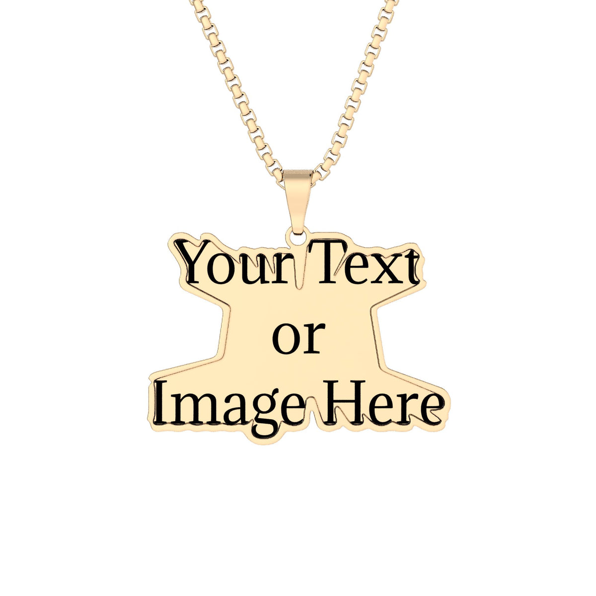 Custom Photo Name or Message Cutout Pendant | Personalized Name or Image Necklace