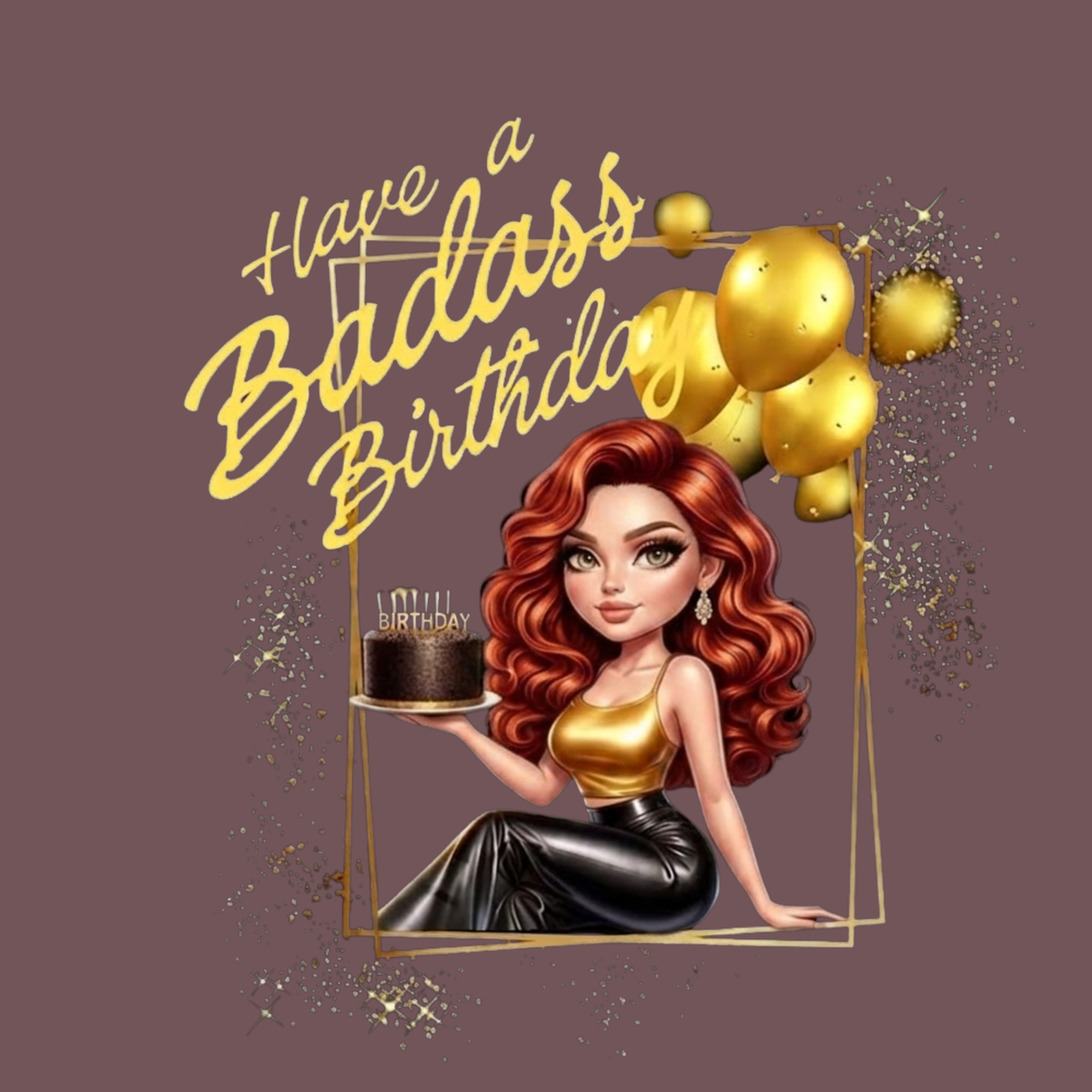 Badass Birthday (Hottie) Cards | Custom B-Day | Bombshell (1, 10 pcs)