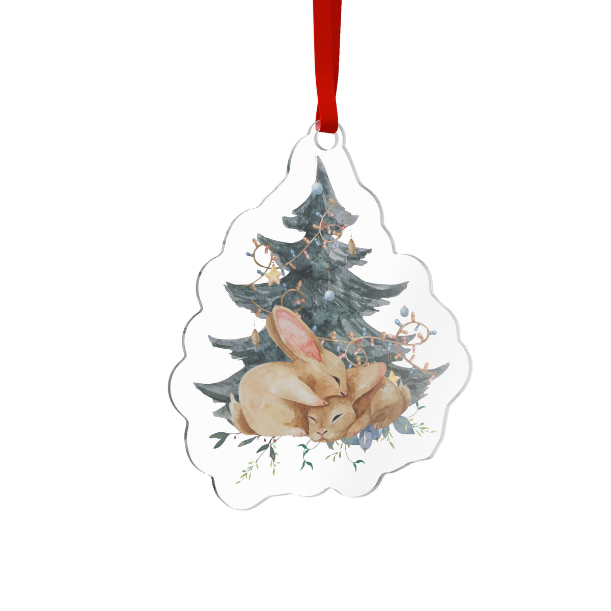 Tree Bunnies | Holiday Cuties Acrylic Ornament