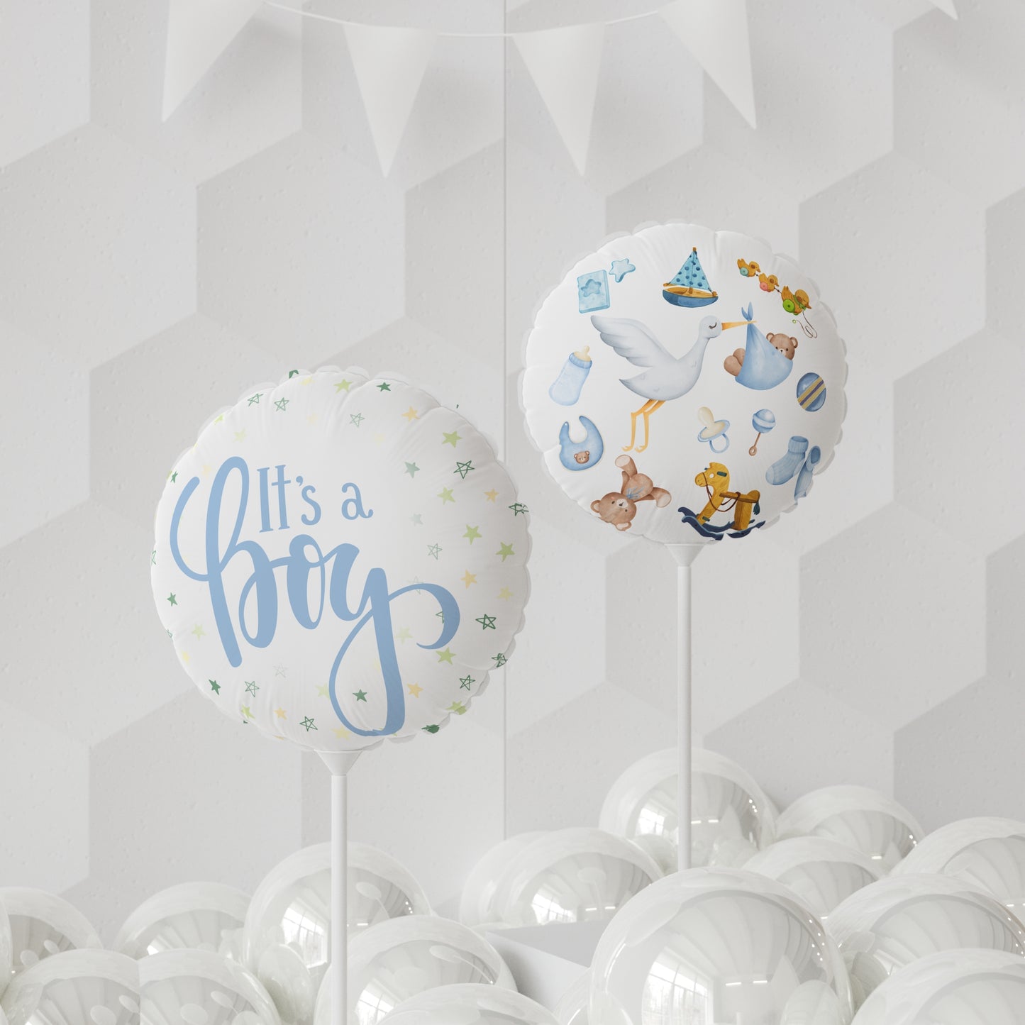It’s a Boy | New Arrival Balloon (Round and Heart-shaped), Air Only 11"