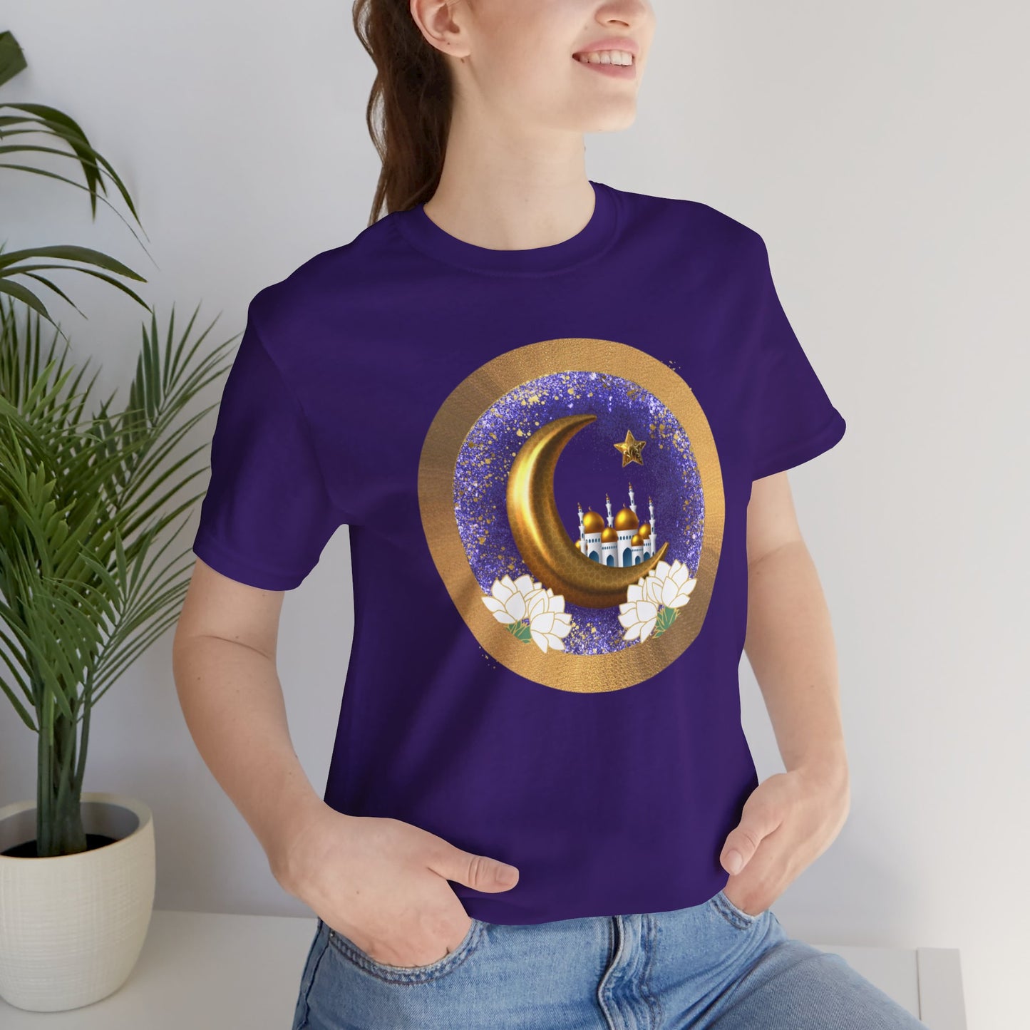 Purple and Gold | Muslim Inspired Short Sleeve Tee | Unisex Jersey