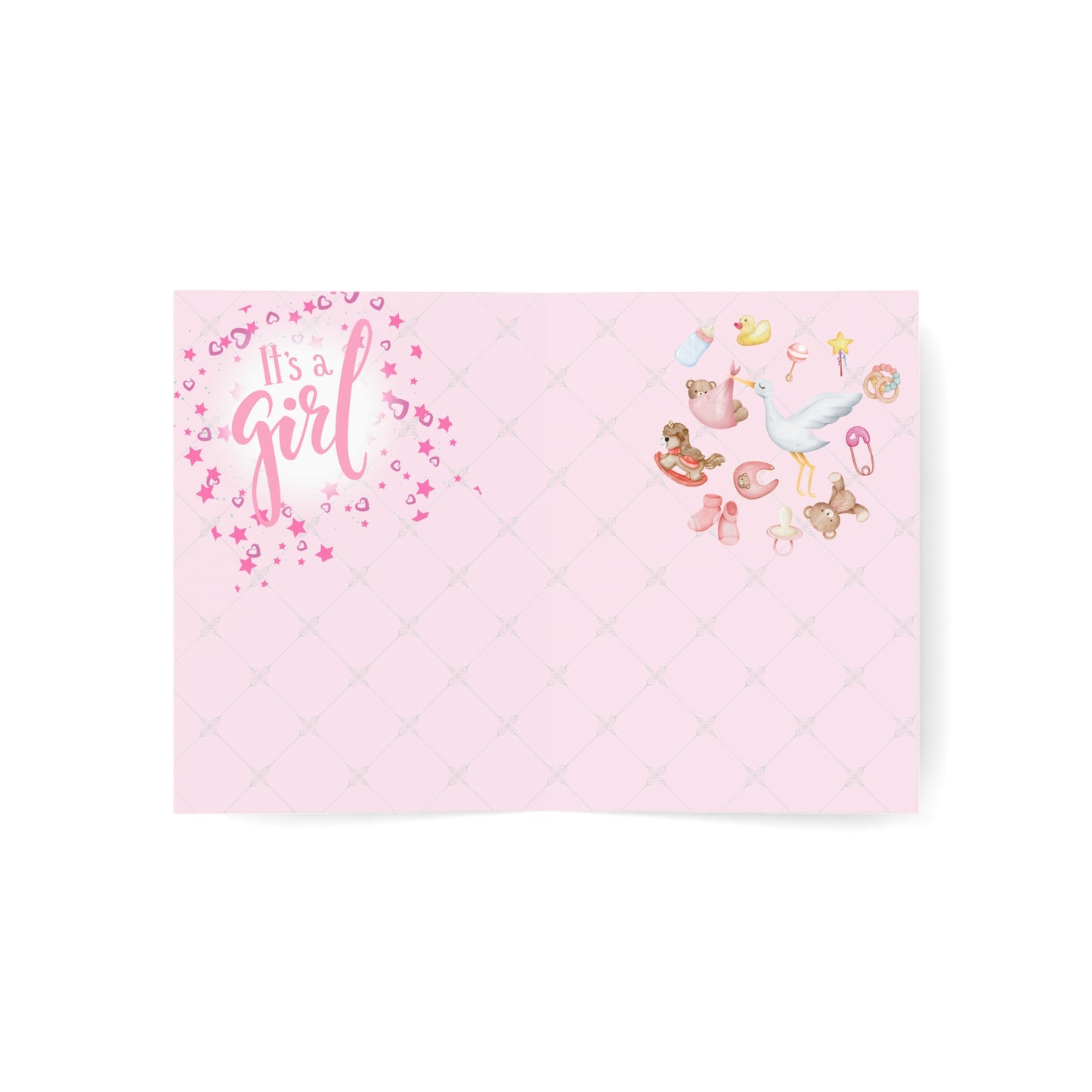 Surprise, It’s a Girl | Reveal Gender Cards | Greeting Cards (1, 10 pcs)