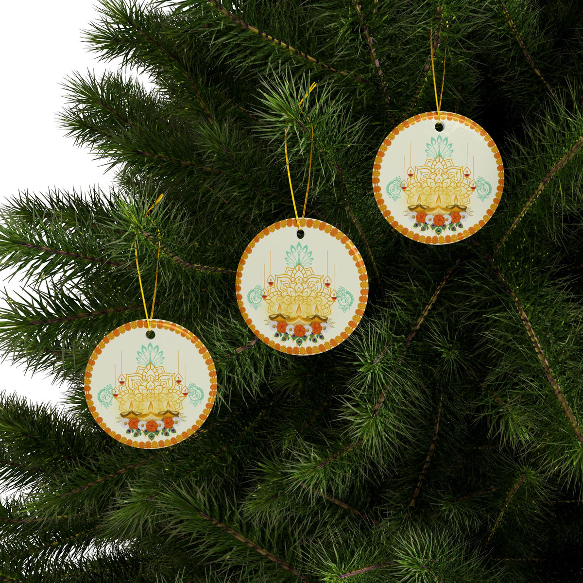 Peacock by Light | Heirloom Ceramic Ornaments (1pc, 3pcs)