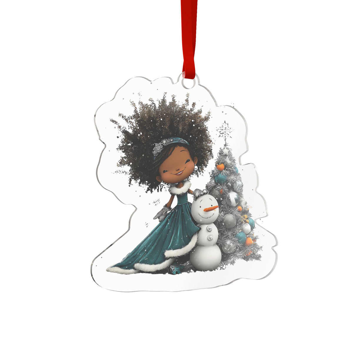 Christmas Tree Girl Acrylic Ornament