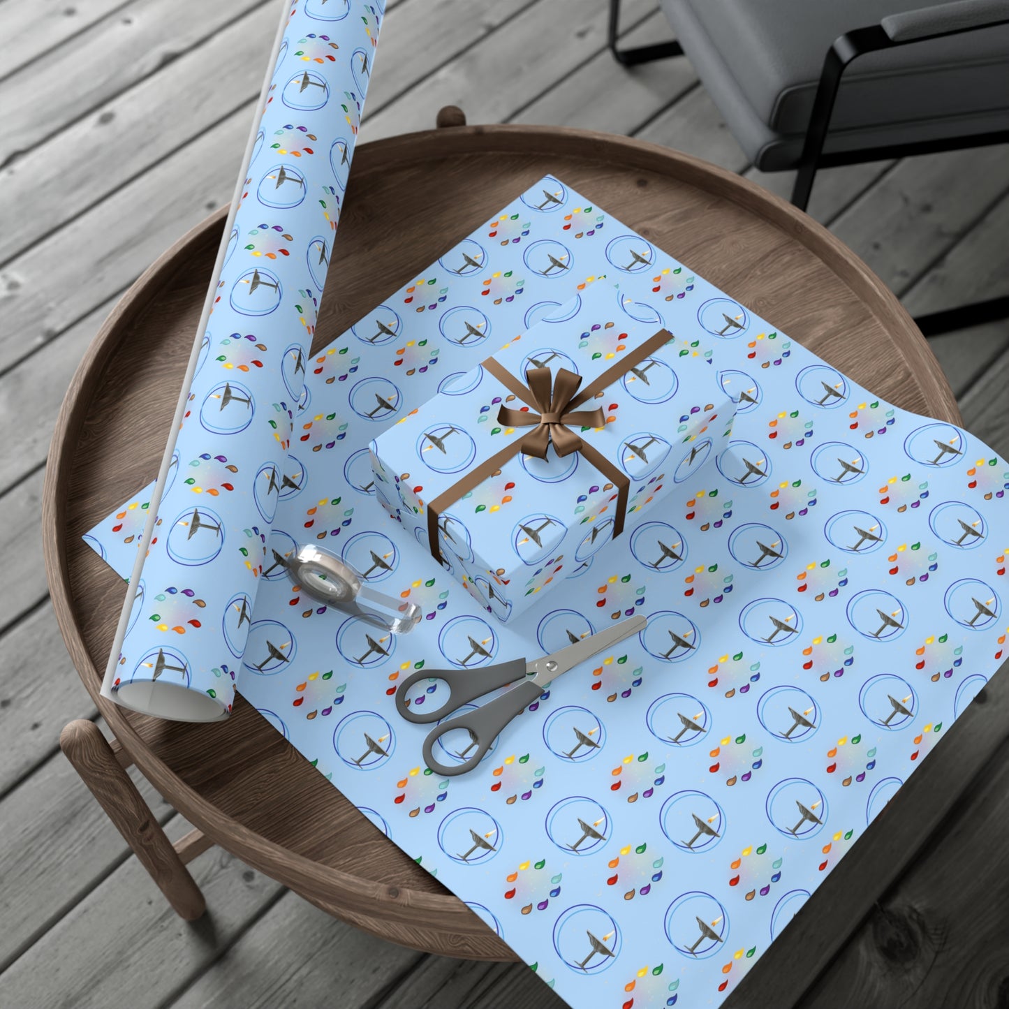 Flaming Chalice (Blue) | 8 ways | Gift Wrap Papers