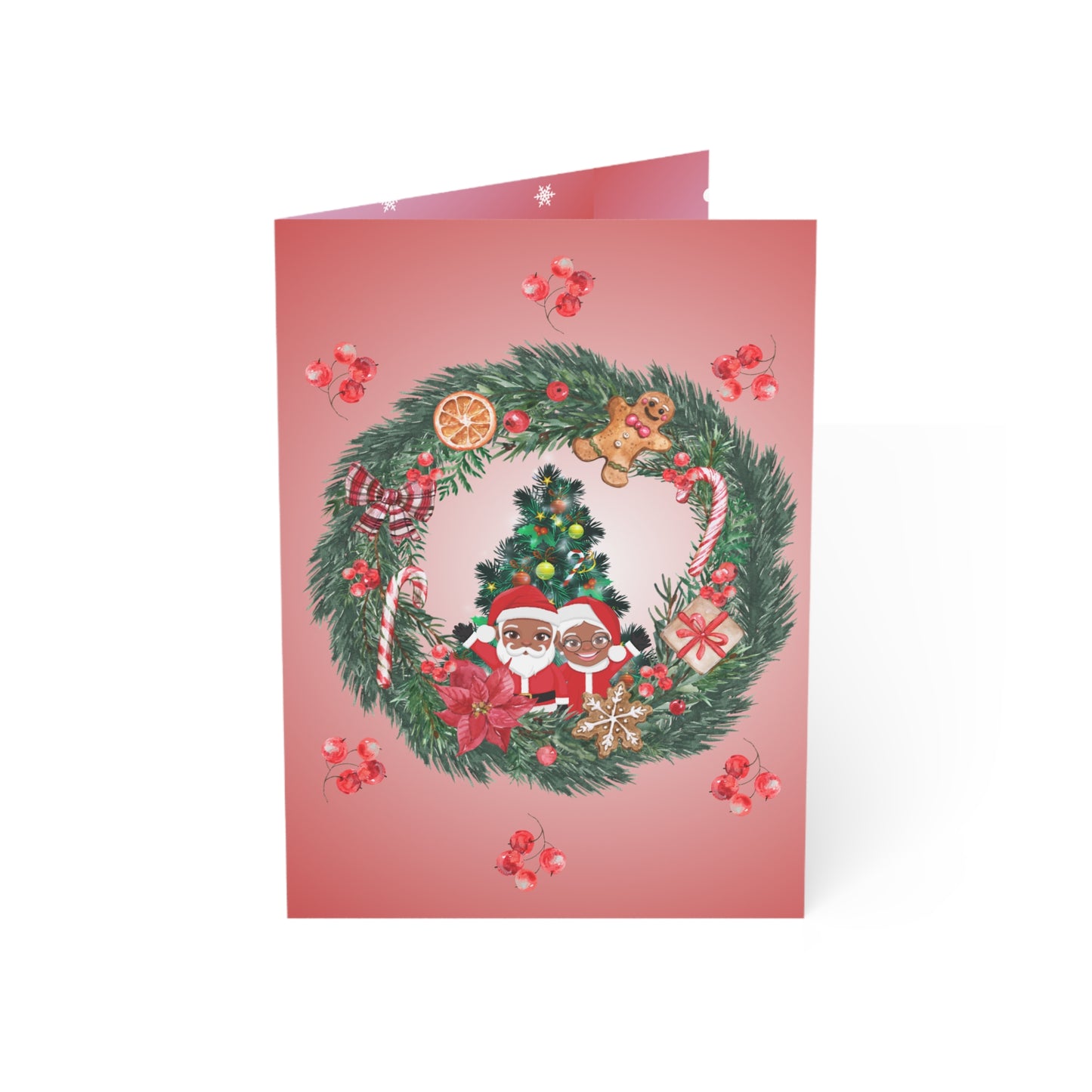 Santa & Family Holiday Cheer | Better Together | Blank Holiday Cards (1, 10 pcs)