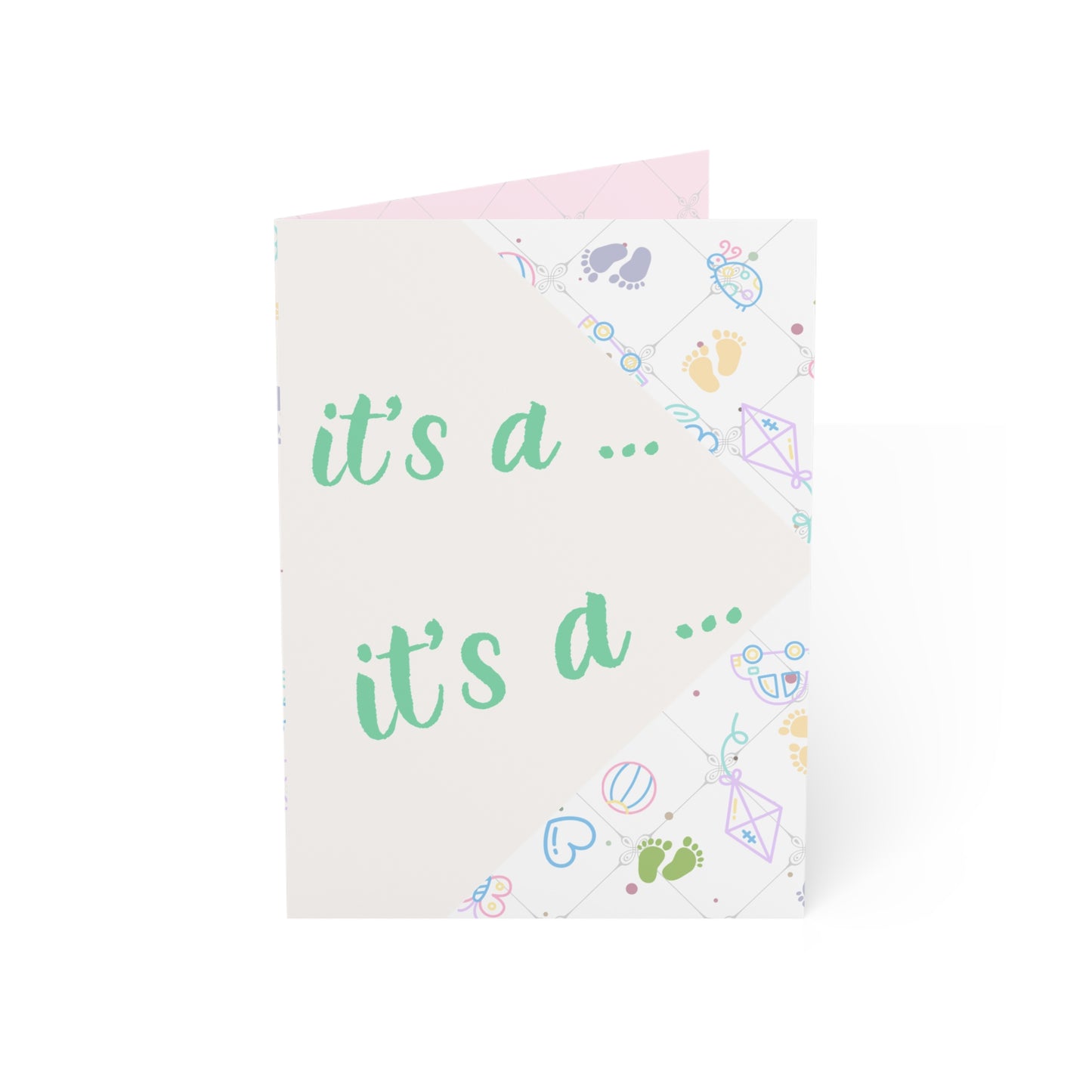 Surprise, It’s a Girl | Reveal Gender Cards | Greeting Cards (1, 10 pcs)