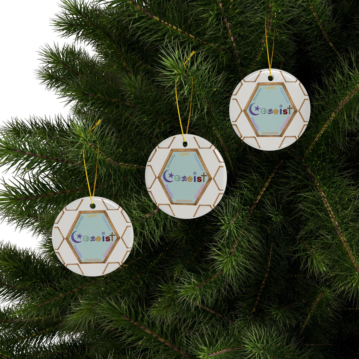 Coexist | Heirloom Ceramic Ornaments (1pc, 3pcs, 5pcs, 10pcs)
