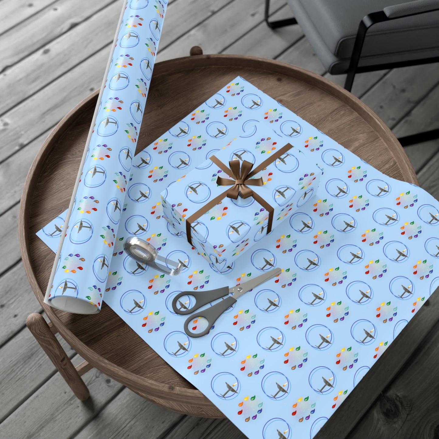 Flaming Chalice (Blue) | 8 ways | Gift Wrap Papers