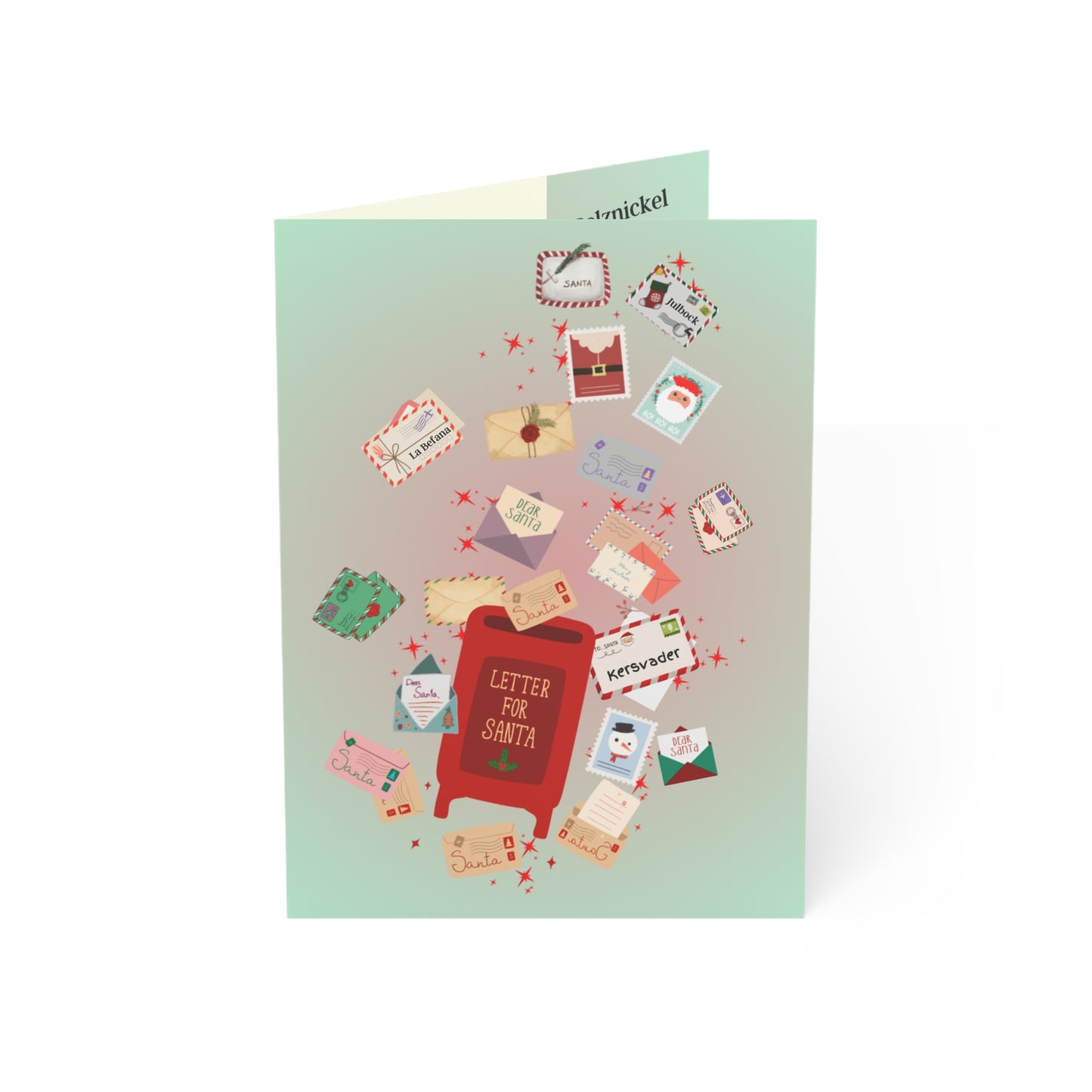 Letters to Santa | Santas of the World | Blank Cards (1, 10 pcs)