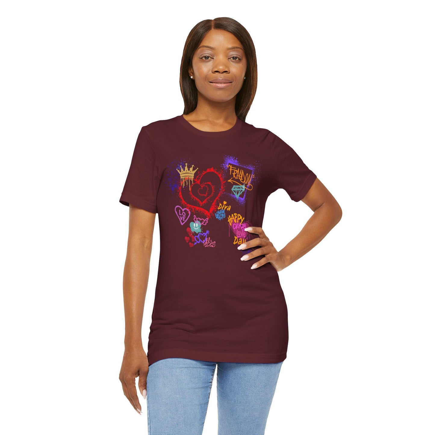 Love Graffiti | wall Art Love Notes Unisex Jersey Tee