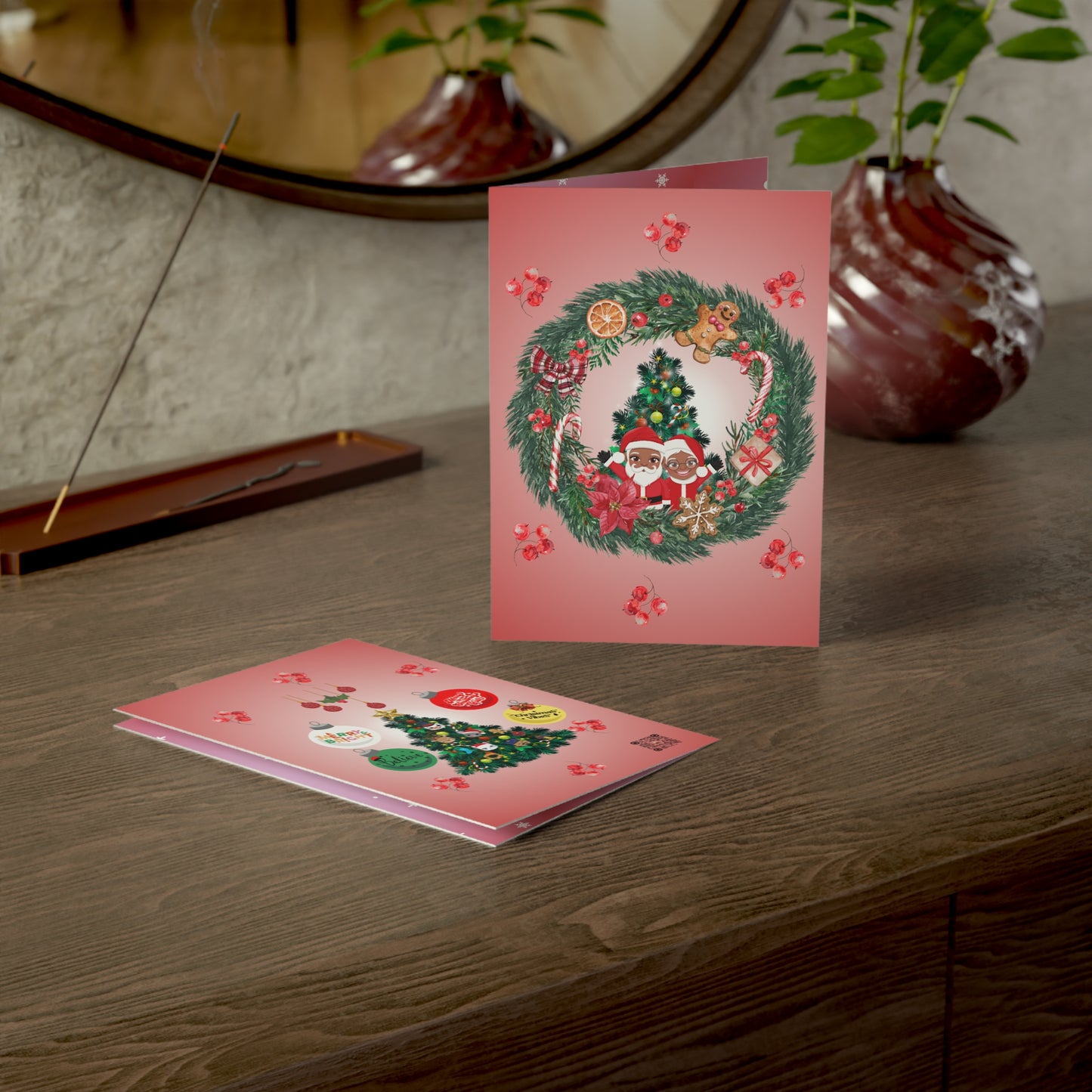 Santa Family | Greeting Cards (1, 10 pcs)