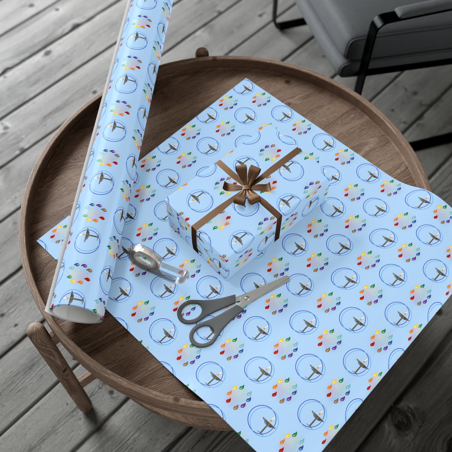 Flaming Chalice (Blue) | 8 ways | Gift Wrap Papers