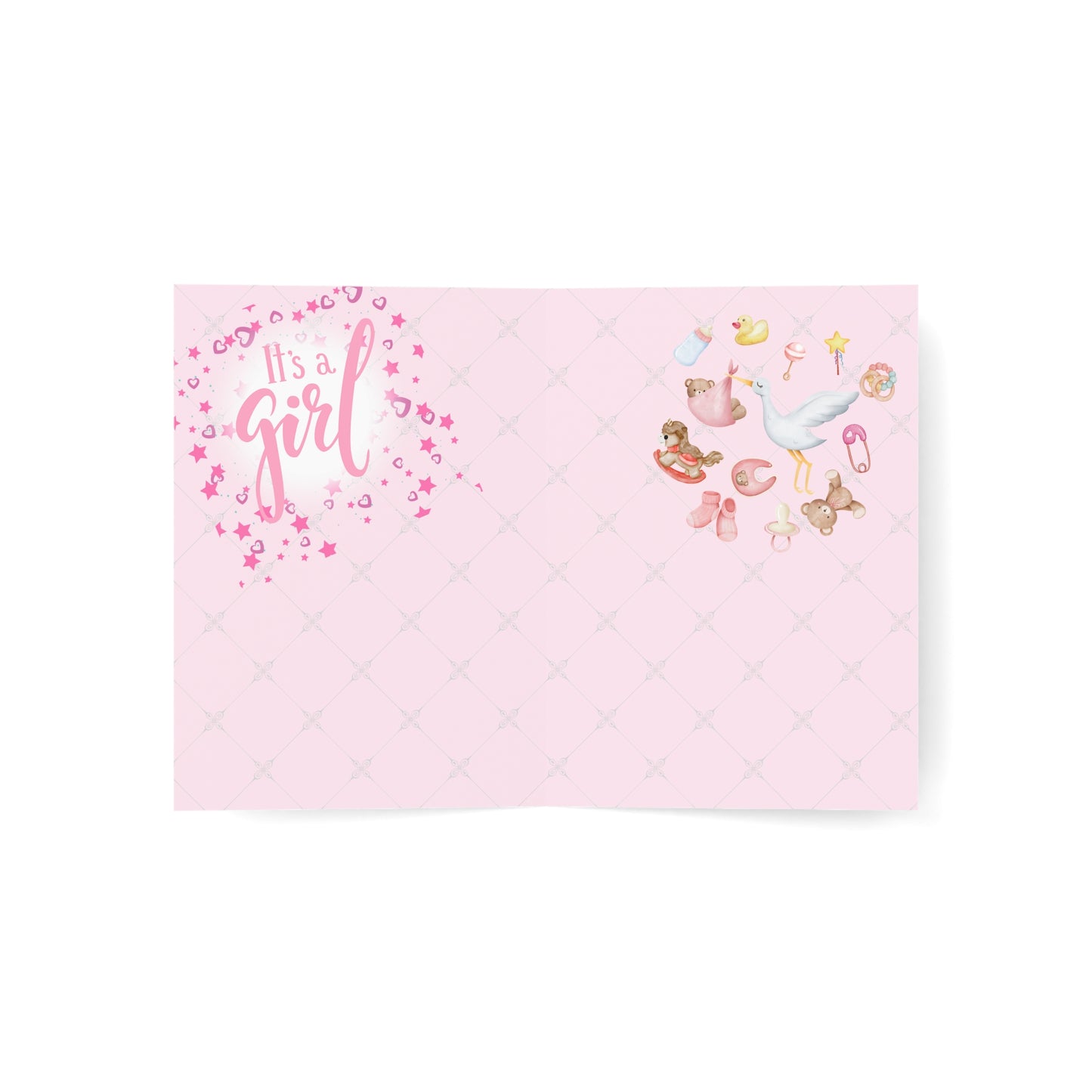 Surprise, It’s a Girl | Reveal Gender Cards | Greeting Cards (1, 10 pcs)