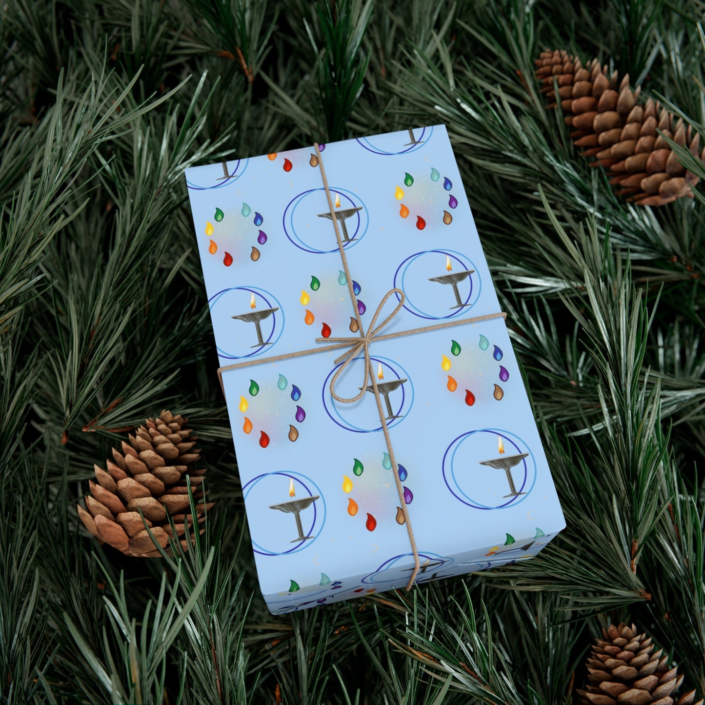 Flaming Chalice (Blue) | 8 ways | Gift Wrap Papers