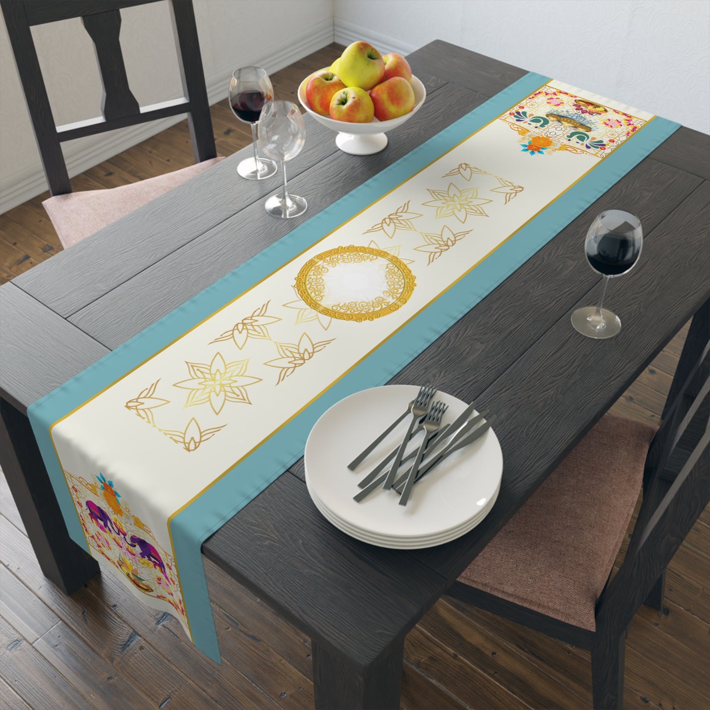 Enjoyed Feast | Hindu Inspired | Table Runner (Cotton, Poly)