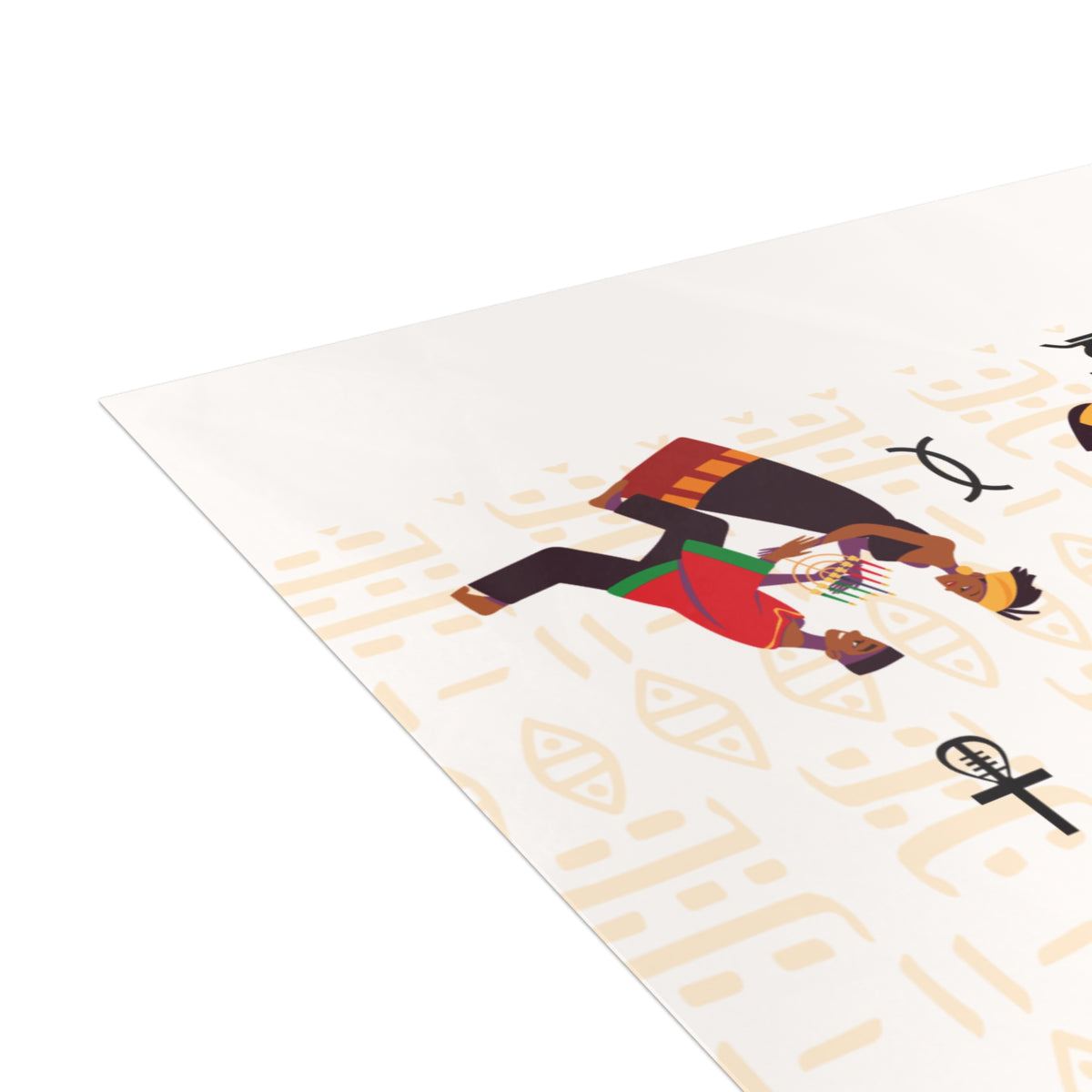 Joy of Kwanzaa | Kwanzaa Community Celebration | Afrocentric Family Unity Design | Personalized Greeting Cards (1, 10 pcs)