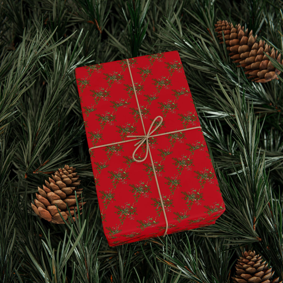 Simple Garland Lattice | Holiday Patterns Wrapping Paper