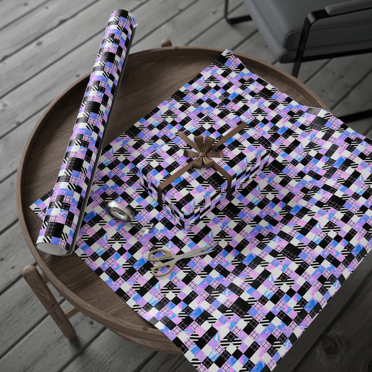 KPop DH Gift Wrap | K Pop for All Use | Colorful Pixel Gift Wrap (Bright Geometric Pattern)