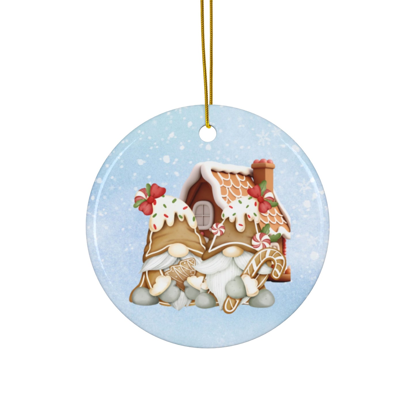 Sweet Ginger Gnomes | Heirloom Ceramic Ornaments (1pc, 3pcs, 5pcs, 10pcs)