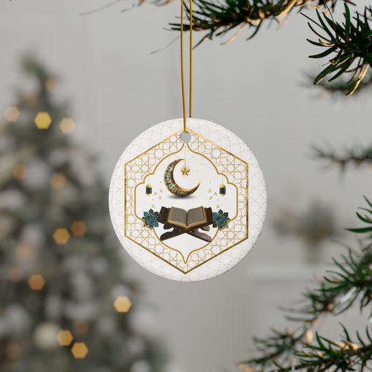 White & Gold | Muslim Inspired | Heirloom Ceramic Ornaments (1pc, 3pcs, 5pcs, 10pcs)