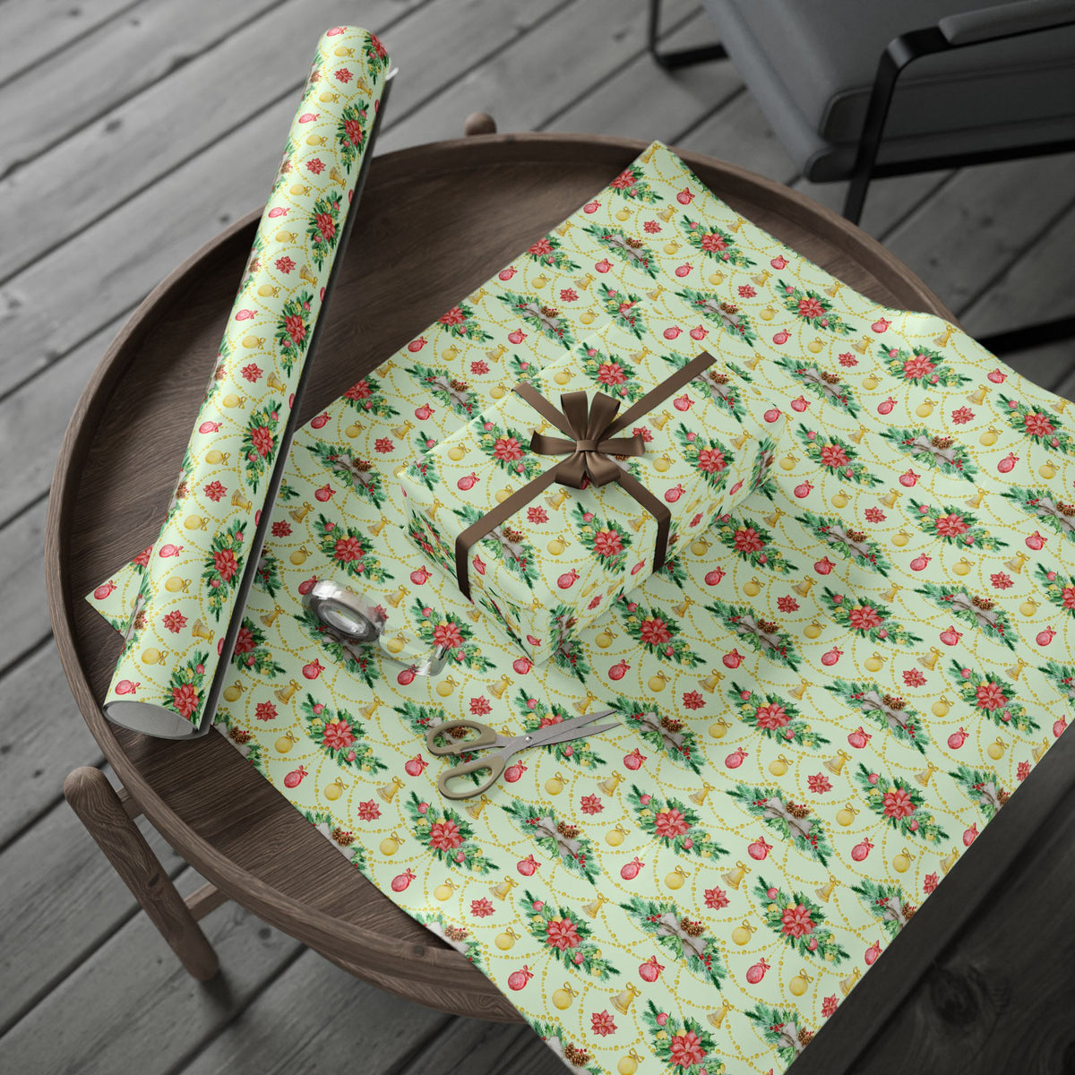 Festive Greenery Christmas | Garlands of Christmas | Holiday Wrapping Paper