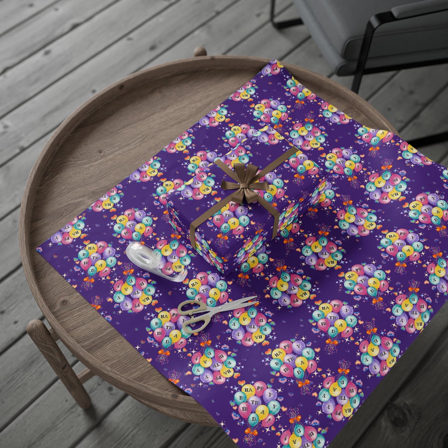 Birthday Balloons | Purple | Wrapping Papers
