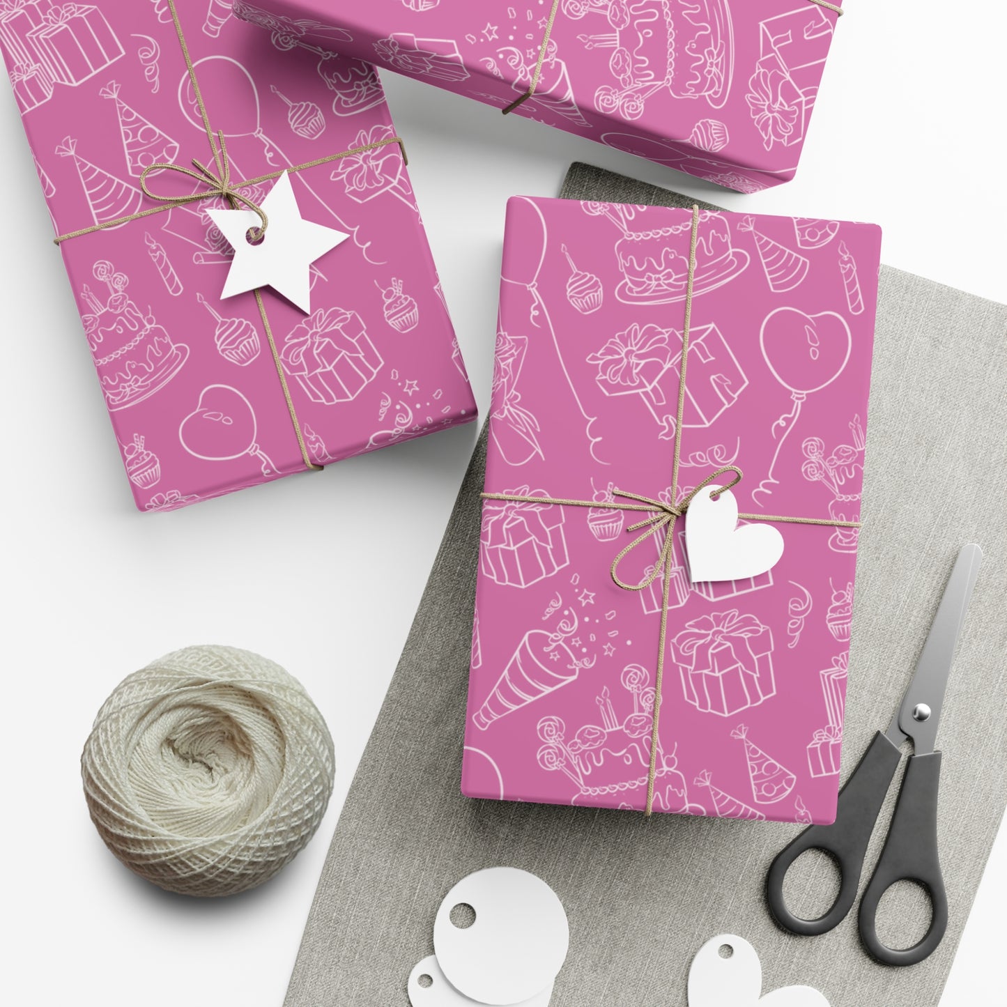 Party Time in Pink Gift Wrap Papers